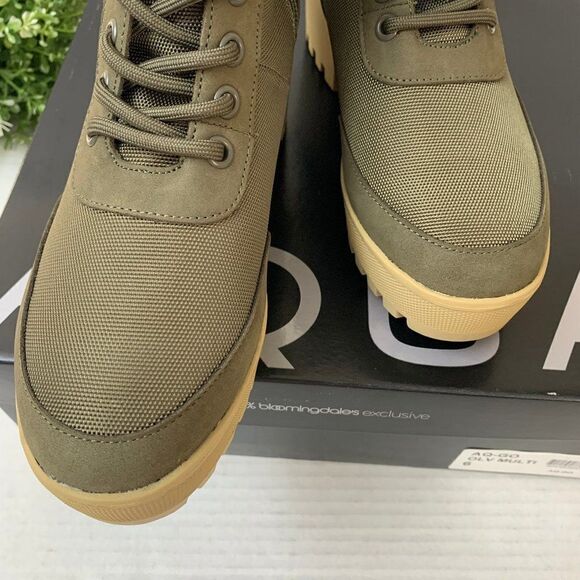 Aqua Go Hiker Combat Platform Booties Olive Green - Picture 5 of 13